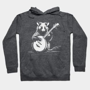 Opossum Playing Banjo Hoodie